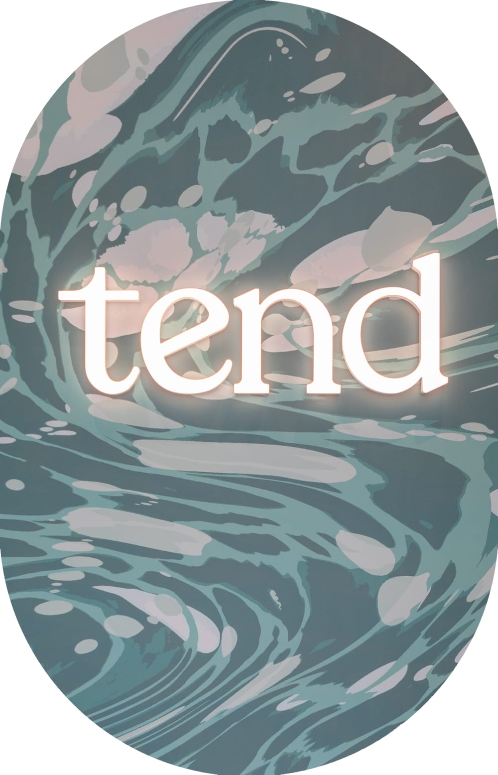 A close up of a Tend Dental sign.
