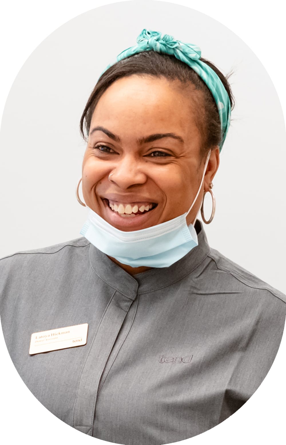 A Tend Dental dental assistant is smiling.