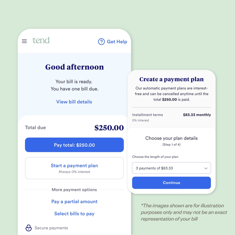 Pay your bill easily with the Tend App.