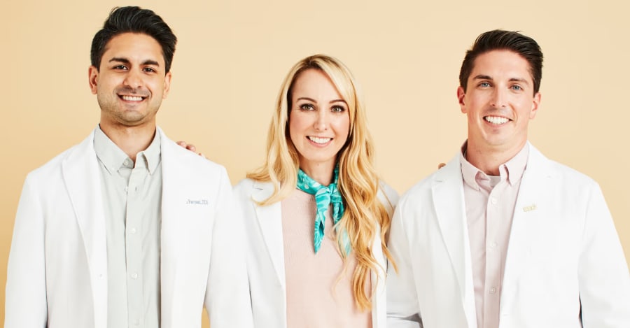 Portrait of three of Tend's dentists.