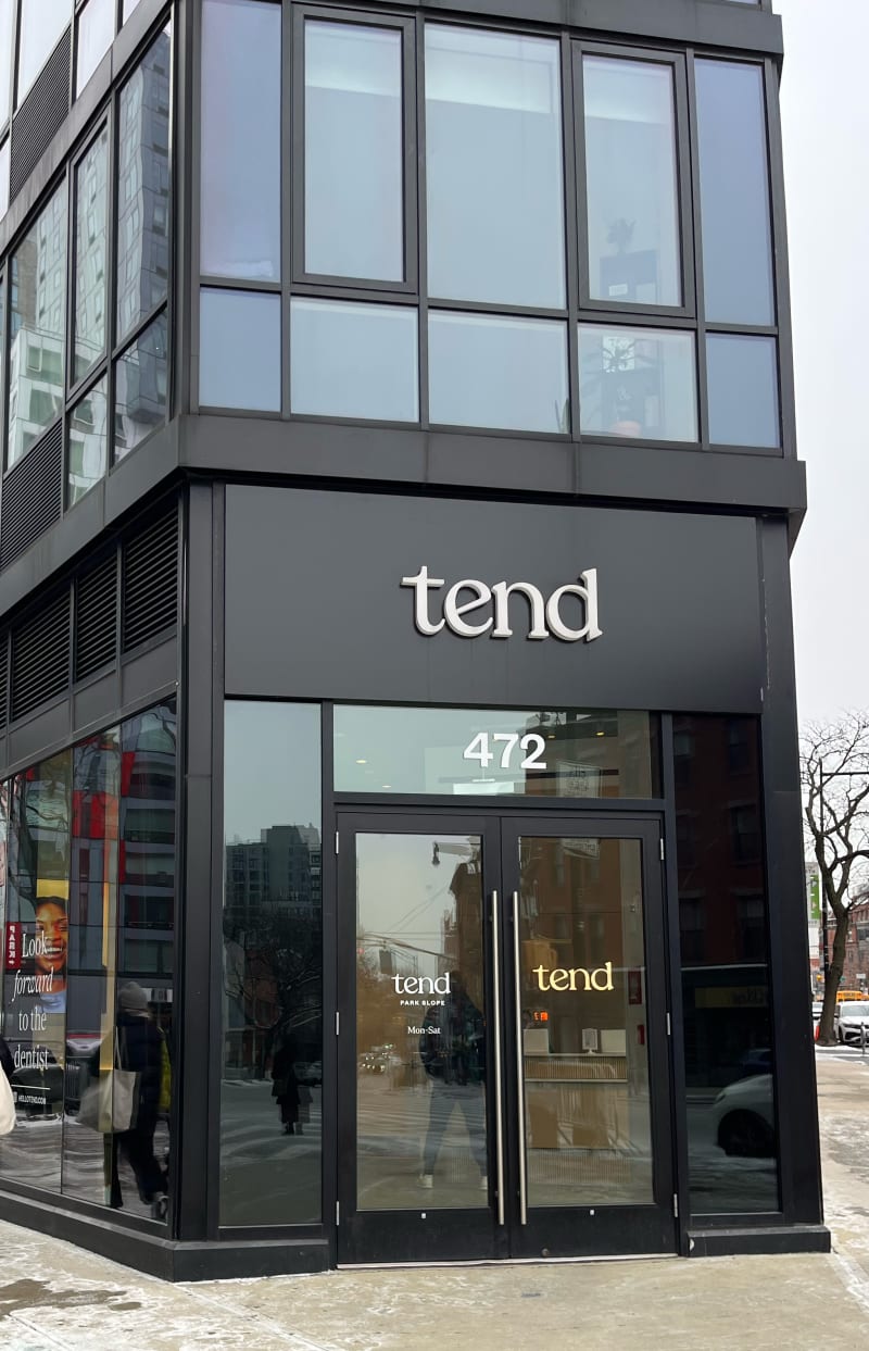 The exterior of Tend Dental Williamsburg.